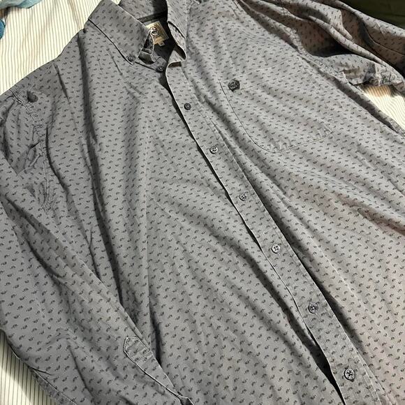 Cinch men grey button up shirt - Picture 4 of 5